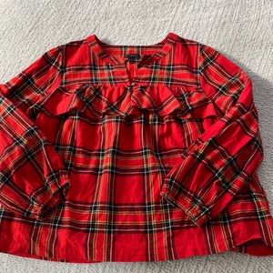 J.Crew Flannel Plaid Top
